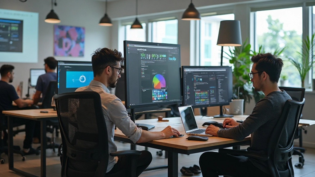 Professional design studio with Figma workflow in action